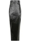 Rick Owens Black Al Pillar Maxi Skirt In Black