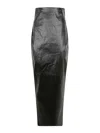 Rick Owens Black Al Pillar Maxi Skirt In Negro