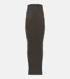 Rick Owens Dirt Pillar Maxi Pencil Skirt In Grey