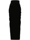 Rick Owens Wool Crepe High-waisted Long Skirt
