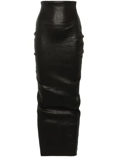 RICK OWENS DIRT PILLAR MAXI SKIRT