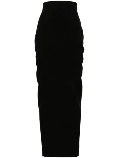 Rick Owens Dirt Pillar Maxi Skirt In Black