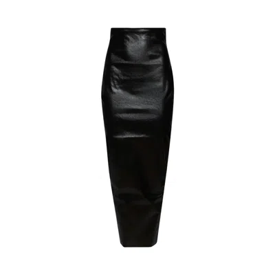 Pre-owned Rick Owens Dirt Pillar Skirt 'black' | Women's Size 42