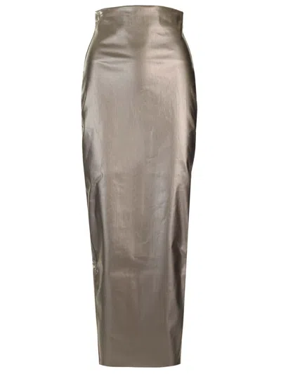 Rick Owens Dirt Pillar Skirt In Grey