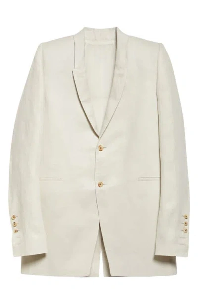 Rick Owens Dirt Single Breasted Virgin Wool Blazer In Dinge