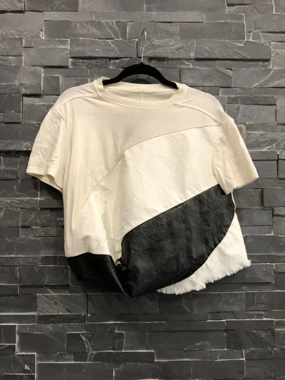 Pre-owned Rick Owens Dirt S/s 18 Sample Cropped Level T-shirt