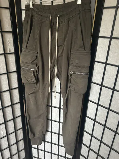Pre-owned Rick Owens Dirt Ss18 Mainline Dark Dust  Cargo Jogger In Brown
