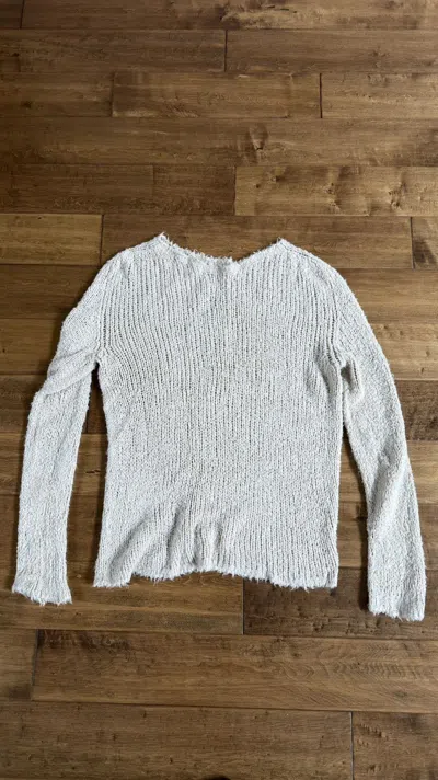 Pre-owned Rick Owens Dirt Ss18 Raw Silk Sweater In Sand