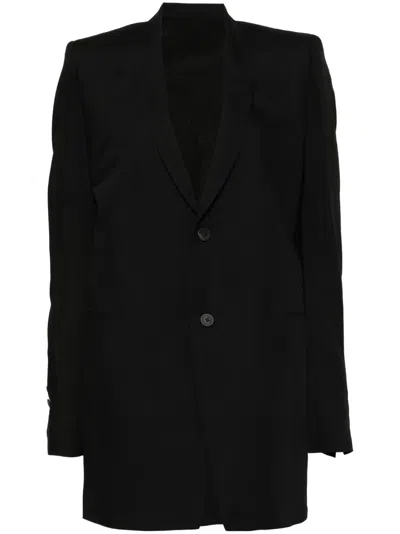 Rick Owens Dirt Tailored Blazer In Black