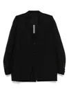Rick Owens Dirt Tailored Ls Blazer In Black