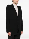 Rick Owens Black Concordians Dirt Tailored Ls Blazer In Black