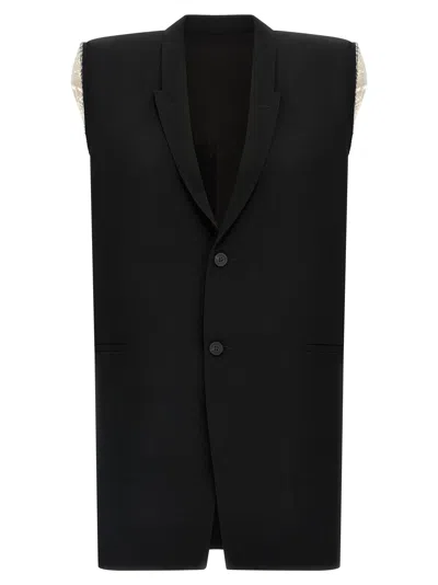 Rick Owens Dirt Tailored Sl Gilet Black