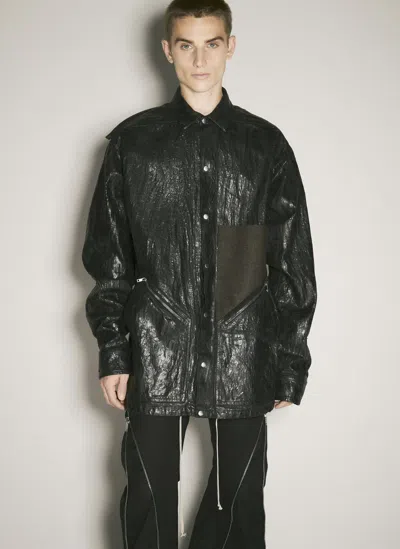 RICK OWENS DISTRESSED DENIM JACKET