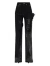 Rick Owens Distressed Panelled Jeans In Black