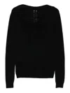 Rick Owens Distressed Sweater In Black