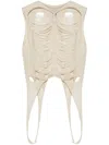 Rick Owens Distressed Tank Top In Neutrals
