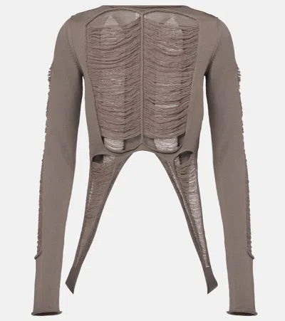 Rick Owens Distressed Wool Top