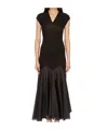 Rick Owens Divine Panelled Godet Dress In Black