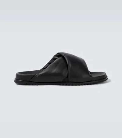 RICK OWENS DONUT GRANOLA LEATHER SANDALS
