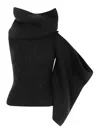 Rick Owens Double Banded Knit Top Clothing In Black