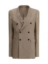 Rick Owens Women Double-breasted Blazer In Neutral