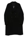 Rick Owens Officer Coat Structured Wide Lapels In Black