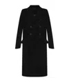 Rick Owens Double-breasted Wool Coat In Black