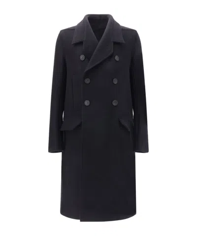 RICK OWENS RICK OWENS DOUBLE-BREASTED OFFICER LONG COAT