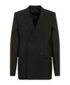 Rick Owens Green Jmf Virgin Wool Jacket In Black