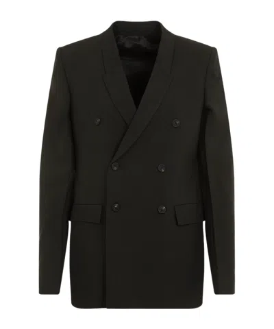 Rick Owens Double-breasted Tailored Blazer In Black