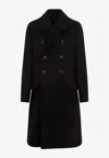Rick Owens Man Coat Black Size 40 Virgin Wool In Black