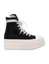 Rick Owens Double Bumber Sneaks Pentagram In Black