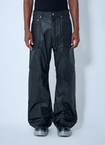 Rick Owens Double Cargo Jeans In Black
