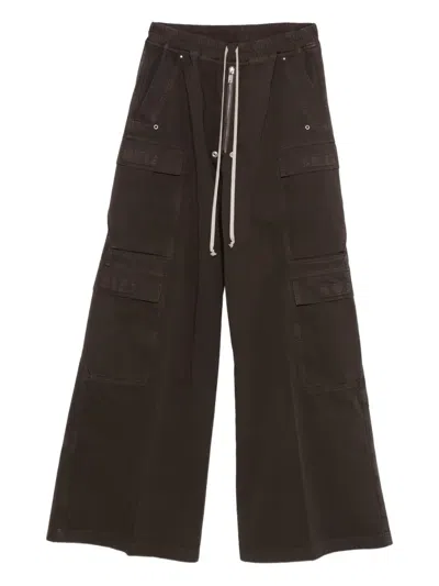 Rick Owens Double Cargo Jumbo Belas Trousers In Black