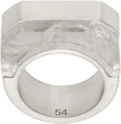 Rick Owens Double Crystal Hollywood Ring In White
