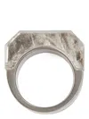 Rick Owens Double Crystal Hollywood Ring Accessories In Metallic