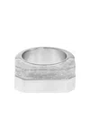 Rick Owens Hollywood Double Crystal Ring In White
