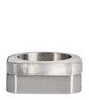 Rick Owens Double Crystal Ring In Metallic