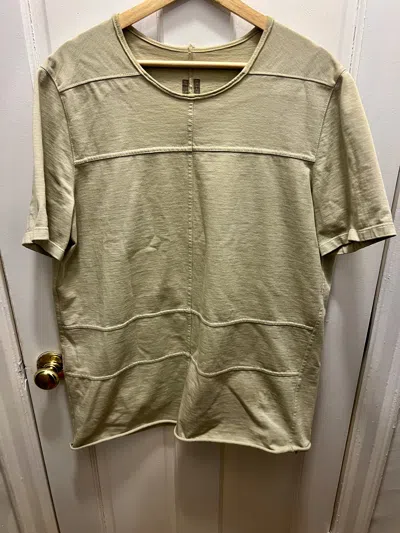 Pre-owned Rick Owens Double Cut Reverse Seam Craft T-shirt In Gray