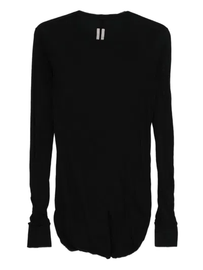 Rick Owens Double-layer Long-sleeve T-shirt In Black