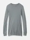 Rick Owens Double Long Sleeve T-shirt In Gray