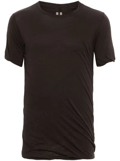 Rick Owens Double Organic Cotton T-shirt In Grey