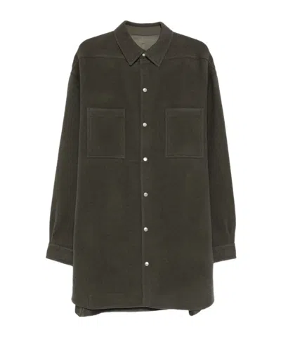 RICK OWENS DOUBLE-POCKET WOOL SHIRT JACKET