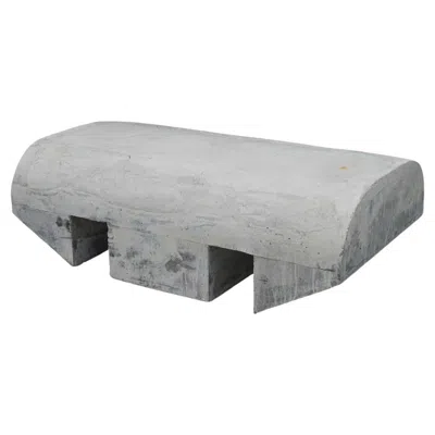 Pre-owned Rick Owens Double Prong Concrete Bench In Gray