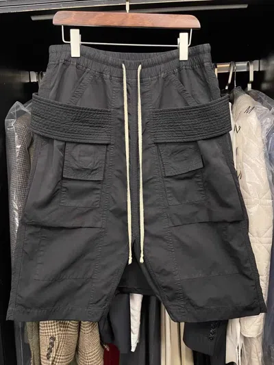 Pre-owned Rick Owens Double-ring Shorts In Black