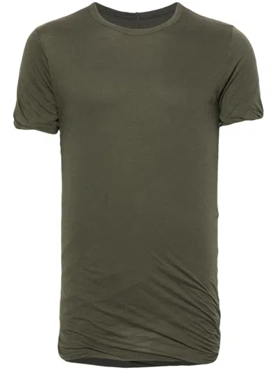 Rick Owens Double Ss Cotton T-shirt In Green