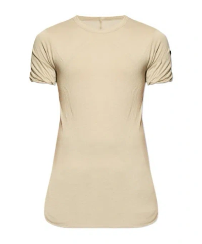 Rick Owens Double Ss Cotton T-shirt In Nude