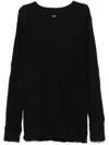 Rick Owens Black Edfu Basic Long Sleeve T-shirt In Black