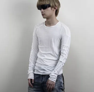 Pre-owned Rick Owens Double Thread White Base Long Sleeved