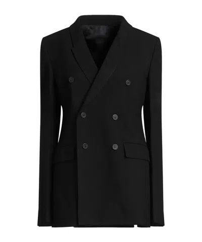 Rick Owens Double-breasted Blazer In Black